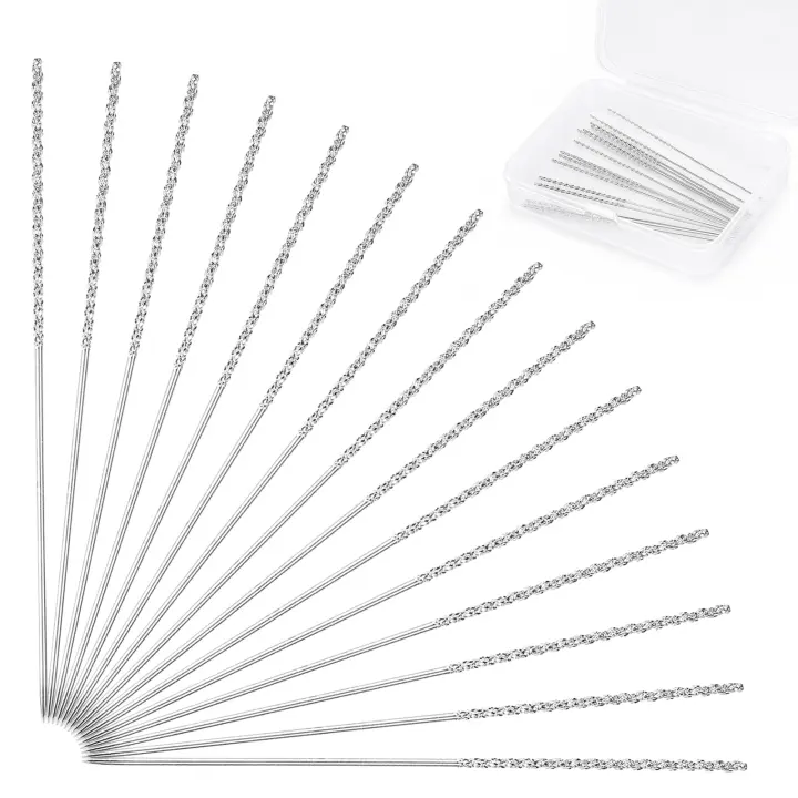15-Piece Snag Repair Needle Set with Clear Case — Fabric Fix Kit