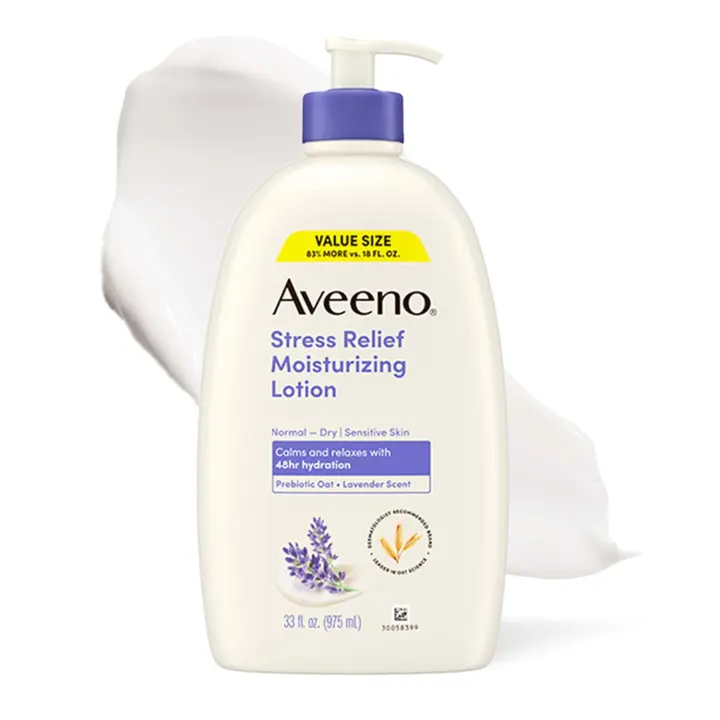Aveeno Stress Relief Moisturizing Body Lotion — Lavender, 33 fl oz