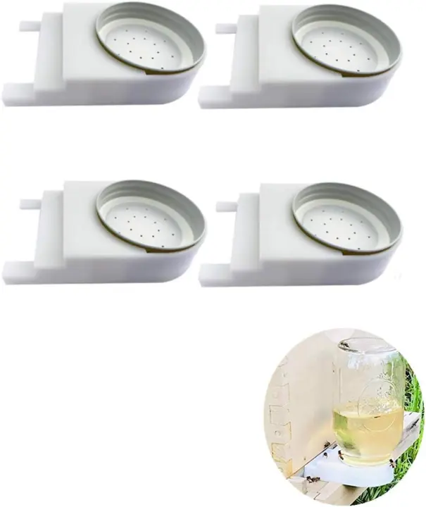 Bee Entrance Feeders (4-Pack) — Jar Syrup & Water Dispensers