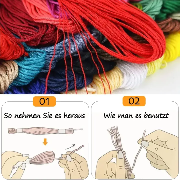 Maxee 100-Color Embroidery Floss Kit with Tools for Cross-Stitch & Crafts