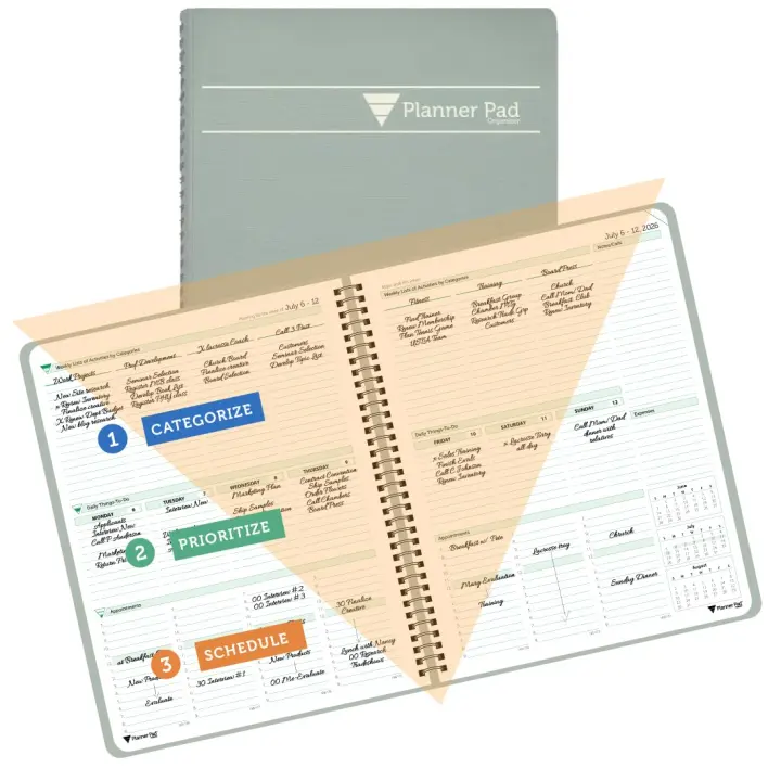 Planner Pad Spiral Weekly Academic Planner — July 2026 to June 2027