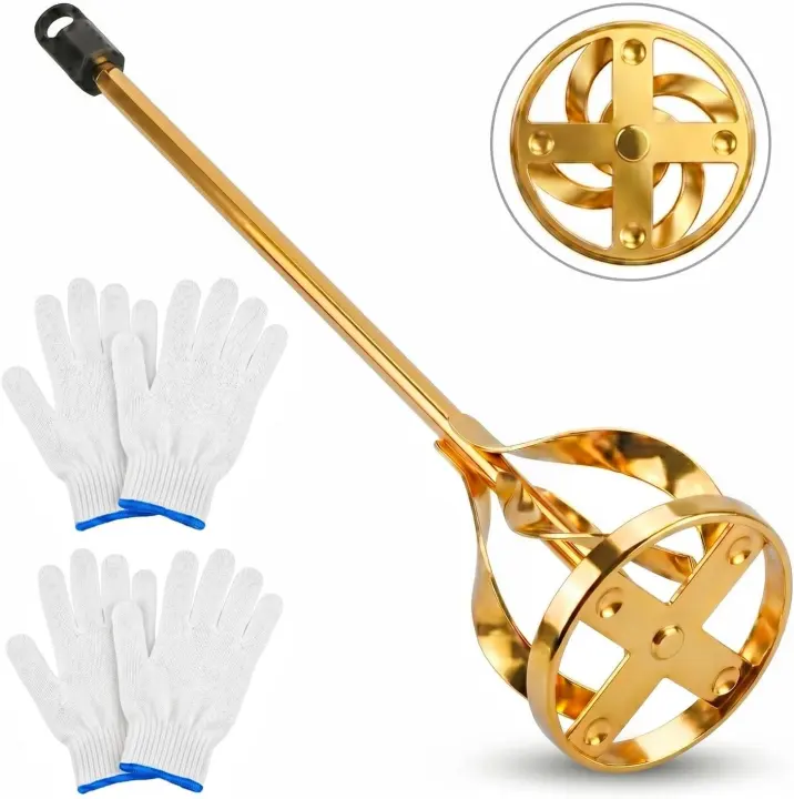 Spiral Drill Paint Mixer — 15.75" Paddle for 1–5 Gallon Buckets