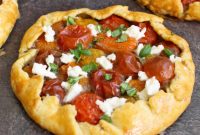 Rustic Pesto and Cherry Tomato Galettes