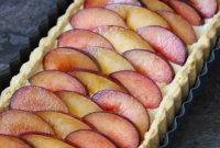 Velvety Vanilla Custard Plum Tart