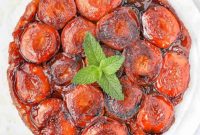 Upside Down Caramel Peach Tart