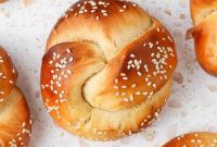 Golden Braided Challah Buns
