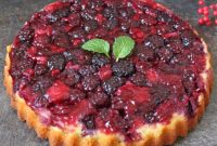 Caramelized Blackberry Upside Down Cake