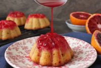 Bite-Sized Blood Orange Semolina Cakes