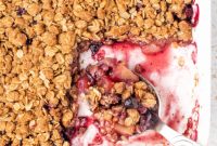 Effortless Apple and Blueberry Crumble