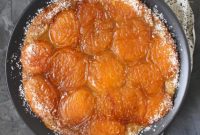 Golden Apricot Tarte Tatin with Zesty Lemon Caramel
