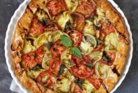 Rustic Tomato Galette with Basil-Infused Feta