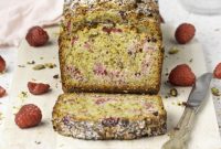 Luscious Pistachio Raspberry Loaf