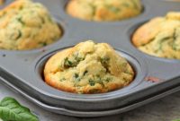 Savory Cheddar Spinach Muffins