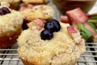 Sweet-Tart Blueberry Rhubarb Muffins
