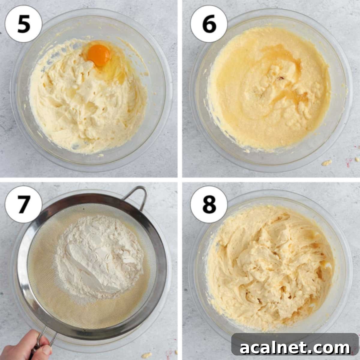 Process Shot Collage: adding the dry ingredients.