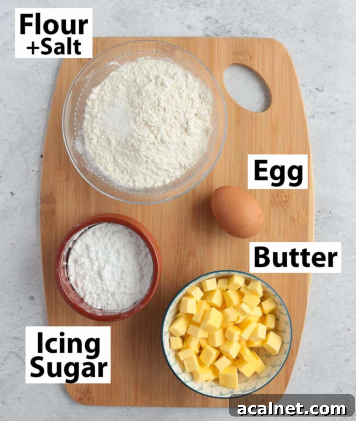 Ingredients seen from above.