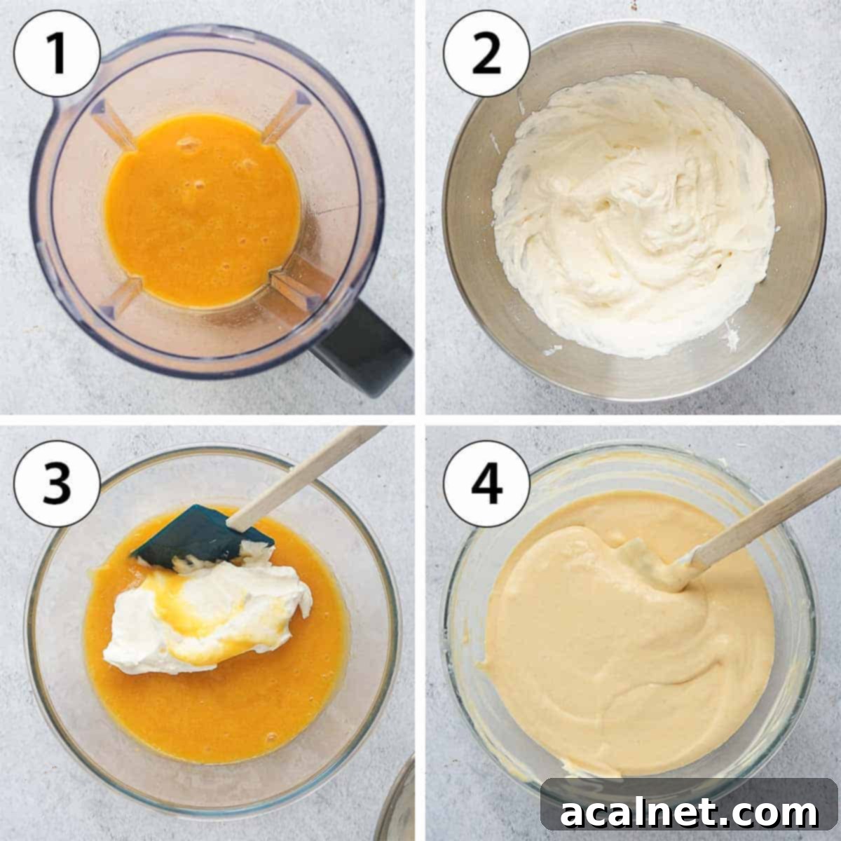 Process Shot Collage: making the mousse.