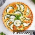 Zucchini Quiche seen from above.