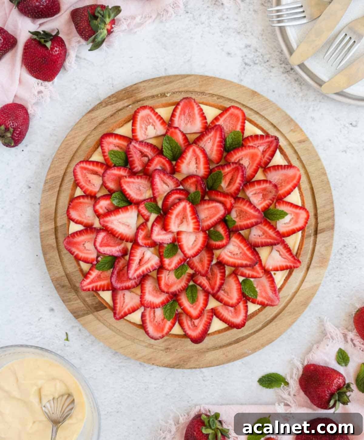 Strawebrry Tart from above.