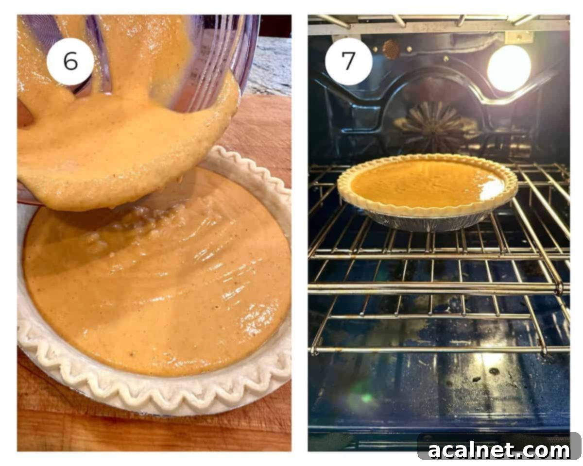 Unbaked pumpkin pie.