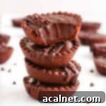 Stack of 4 chocolate tarts.