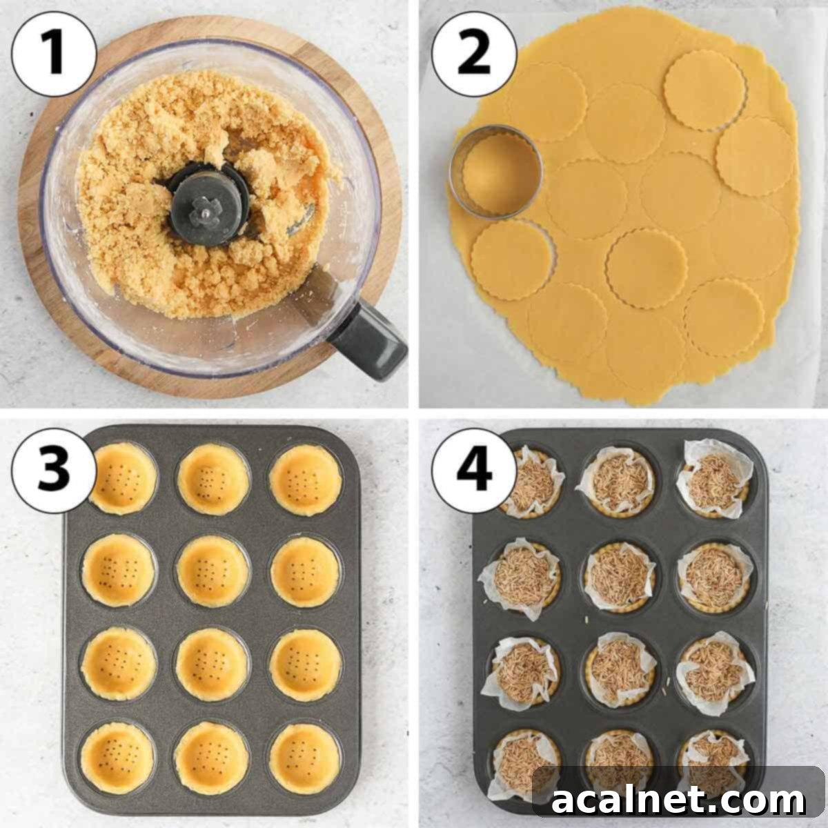 Process Shot Collage: making the tartlet shells.