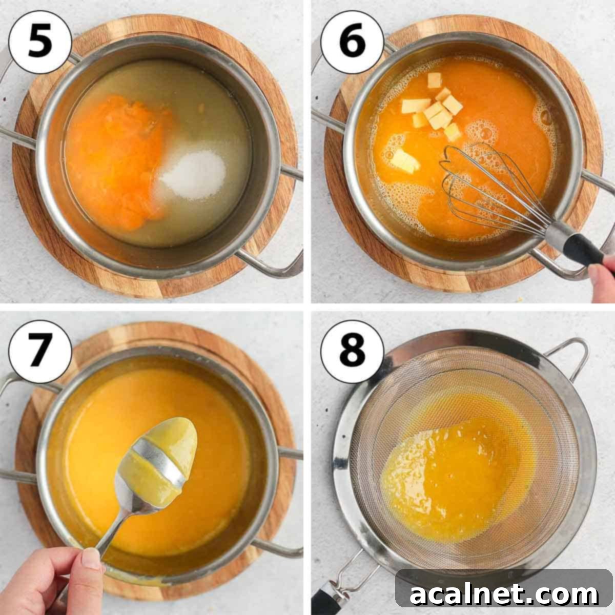 Process Shot Collage: making the lemon curd filling.