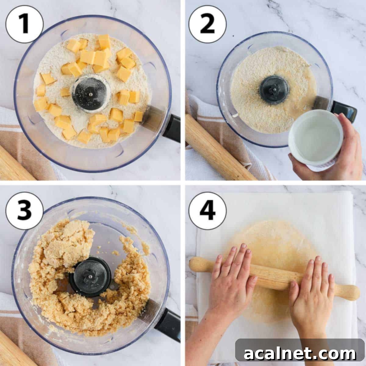 Process Shot Collage: making the pastry.