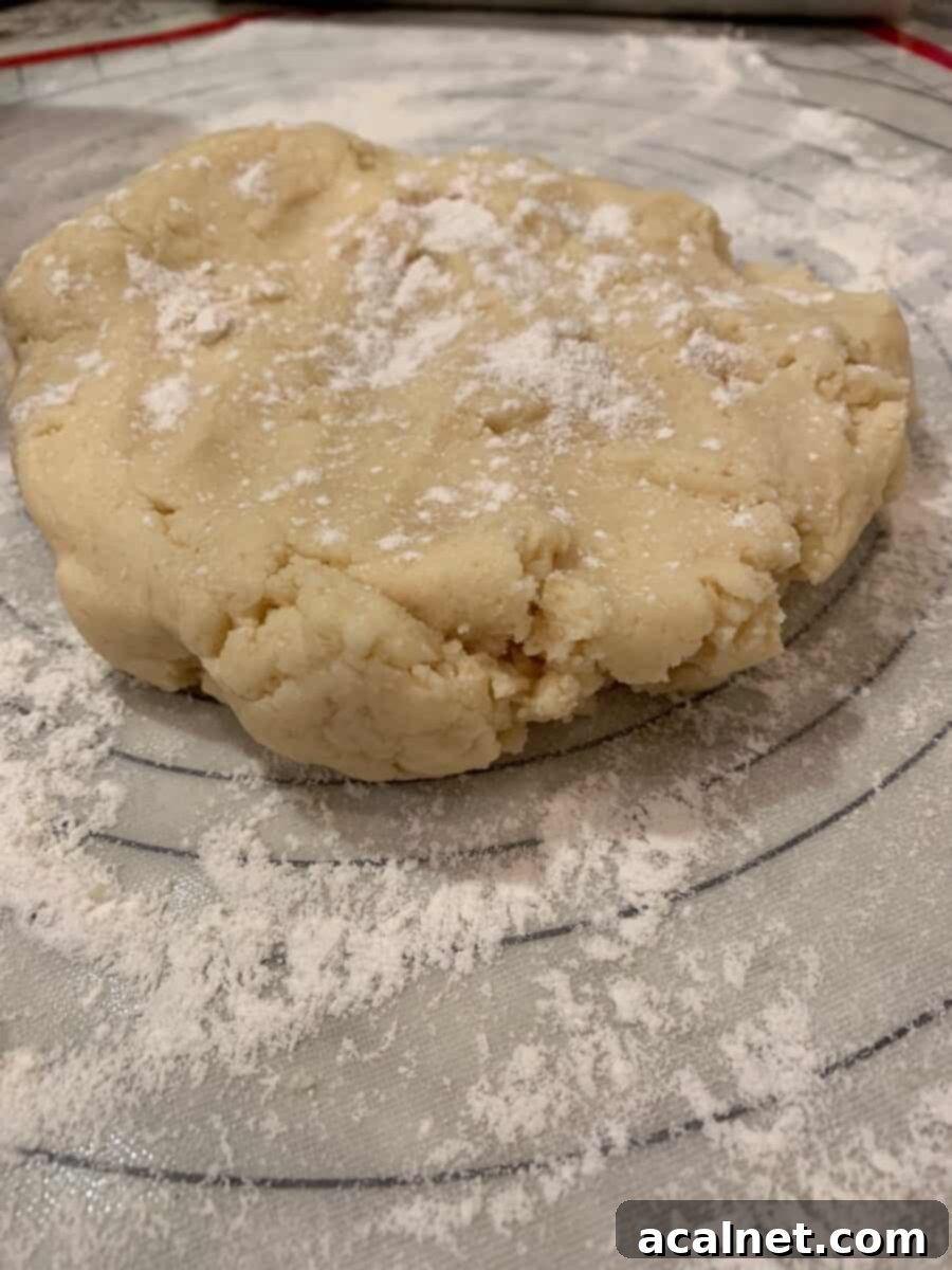 Raw cookie dough in a mound. 