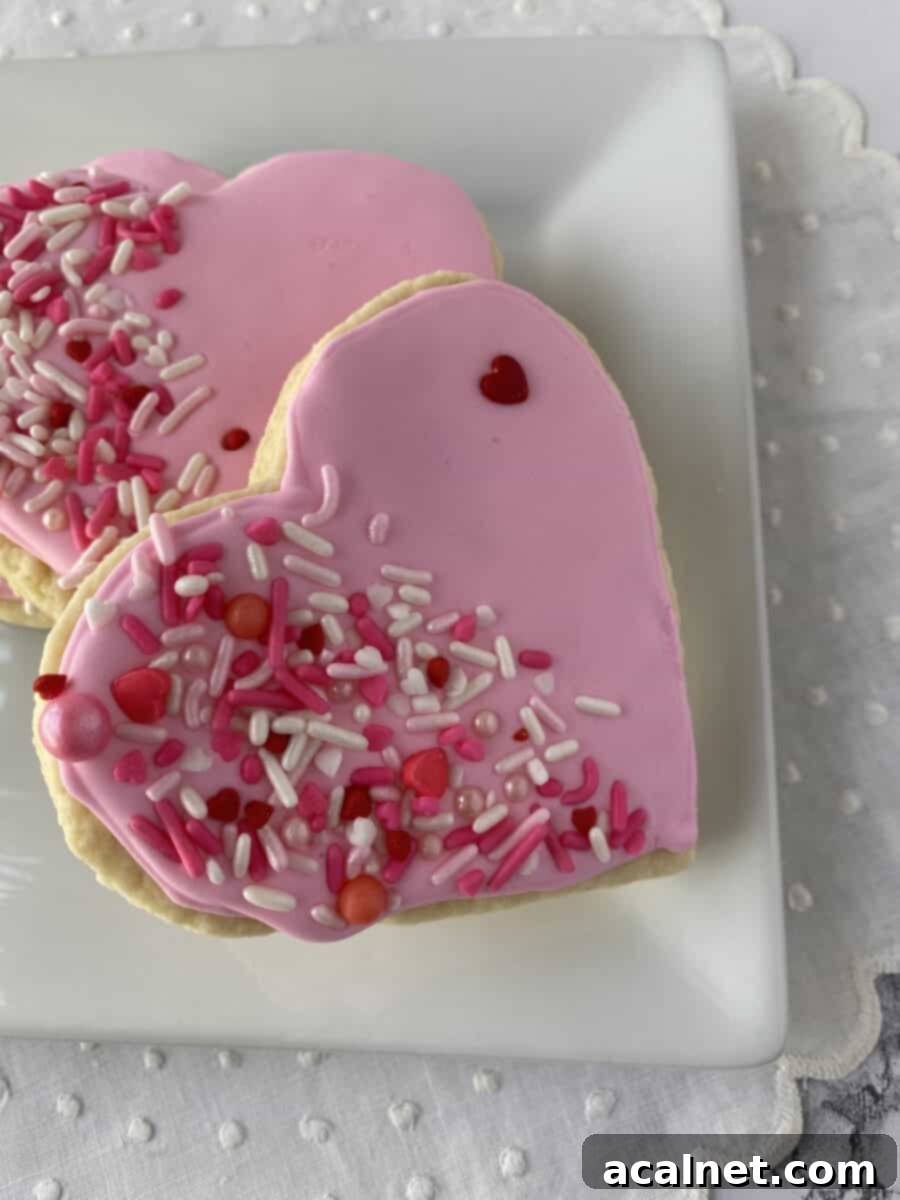 Two sugar cookies on a plate