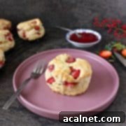 Coconut Strawberry Scones, beautifully baked and ready to eat