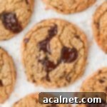 Close up on a biscoff cookie seen from above on white baking paper.