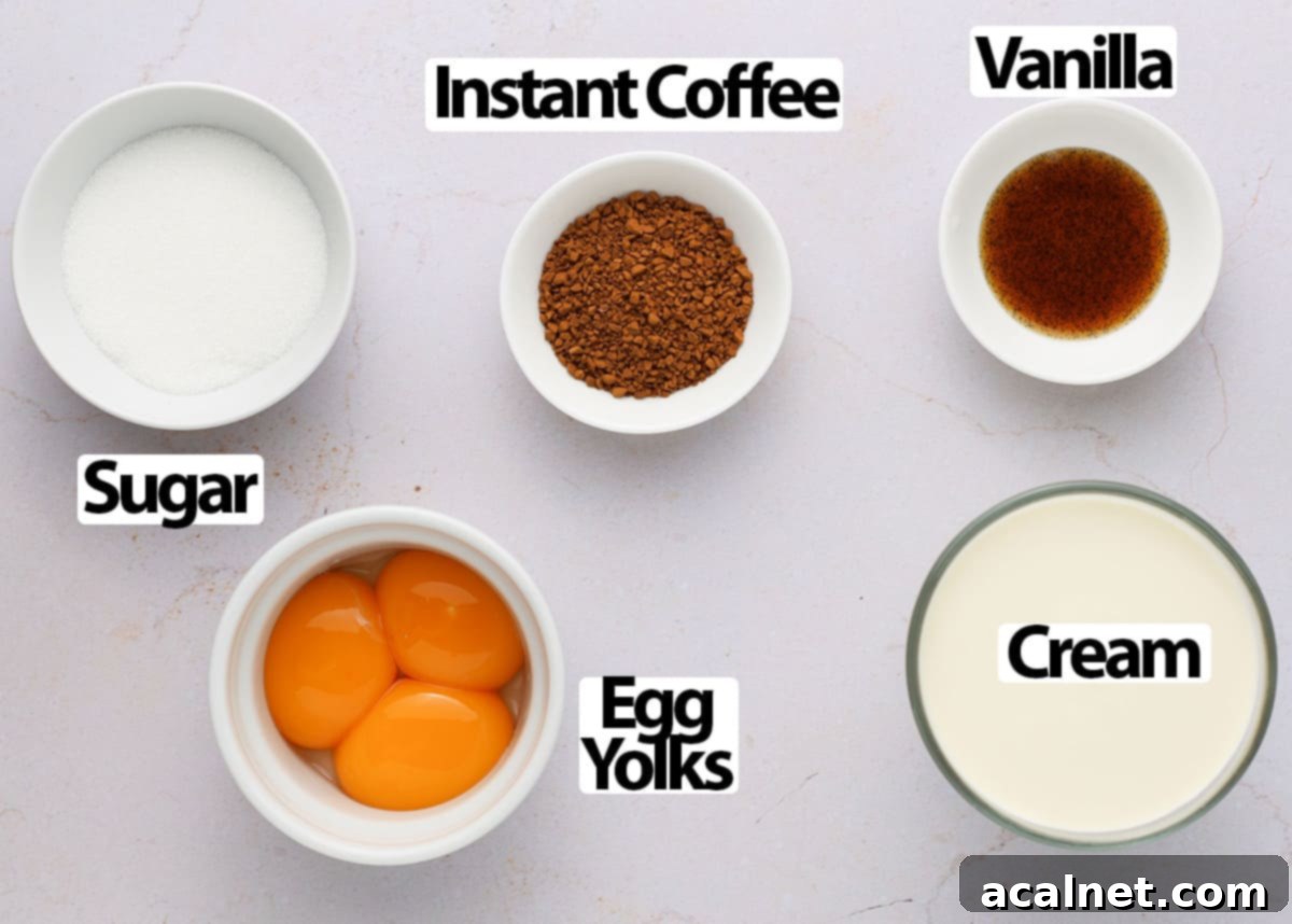 Ingredients on a light purple surface.