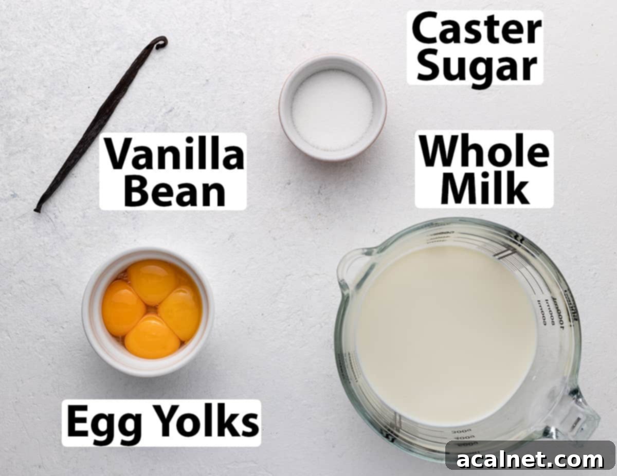 Ingredients on a white surface.