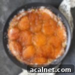 Close up on tarte tatin from above