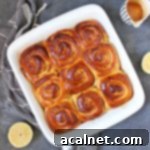 9 Rolls in a white baking dish from above