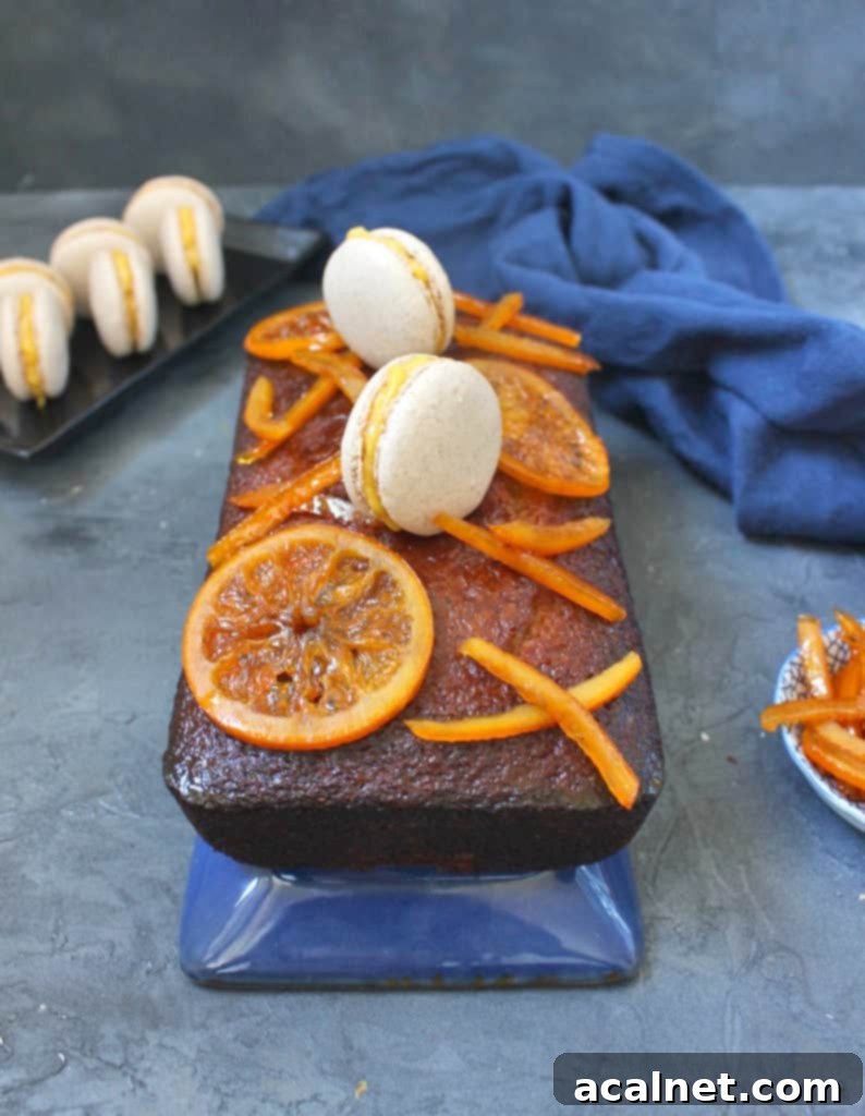 Cake over a blue plate on a grey surface
