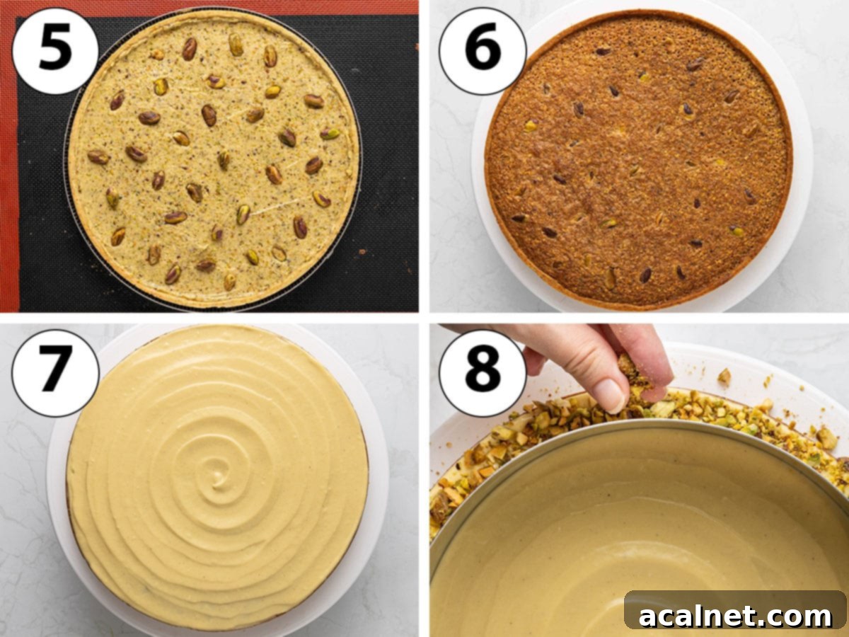 Process shot collage: putting the tart together, assembling the different tart components.