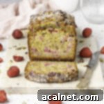 Close up on a loaf slice sitting on a cutting board.