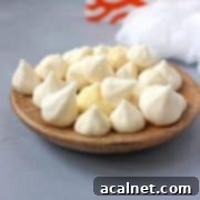 No Eggs Meringues Kisses, perfectly baked and airy