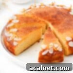 Zesty Gluten Free Almond Orange Cake 9 Close up on the cake with 3 slices cut out.