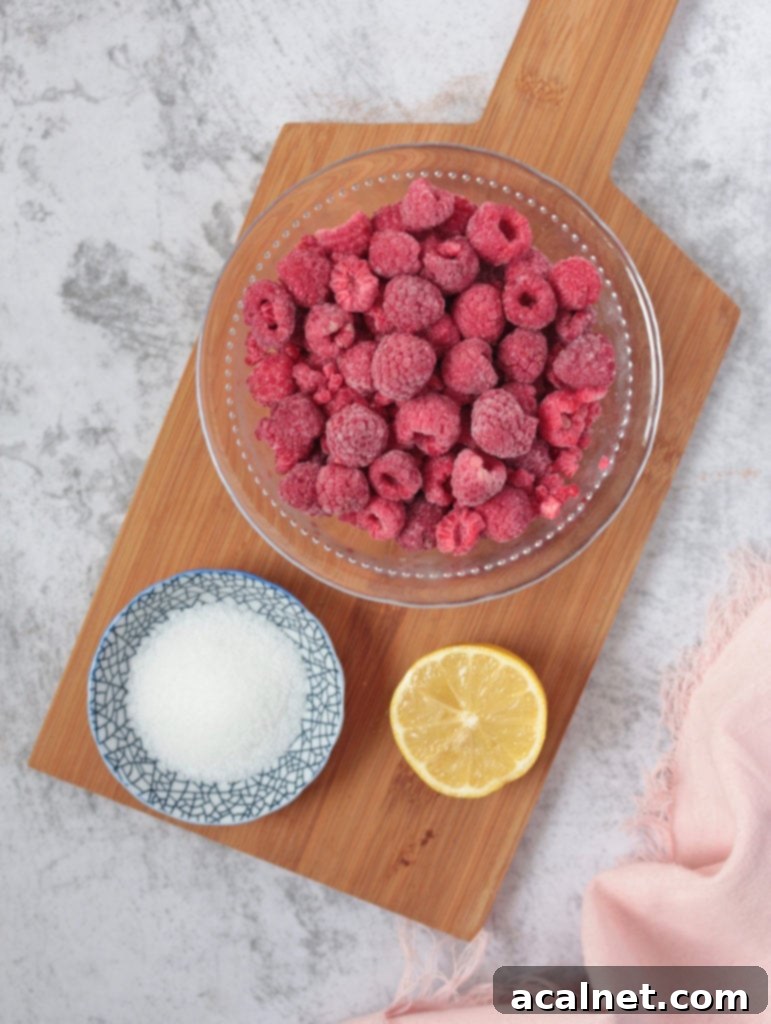 Effortless Raspberry Coulis 3 Ingredient Shot