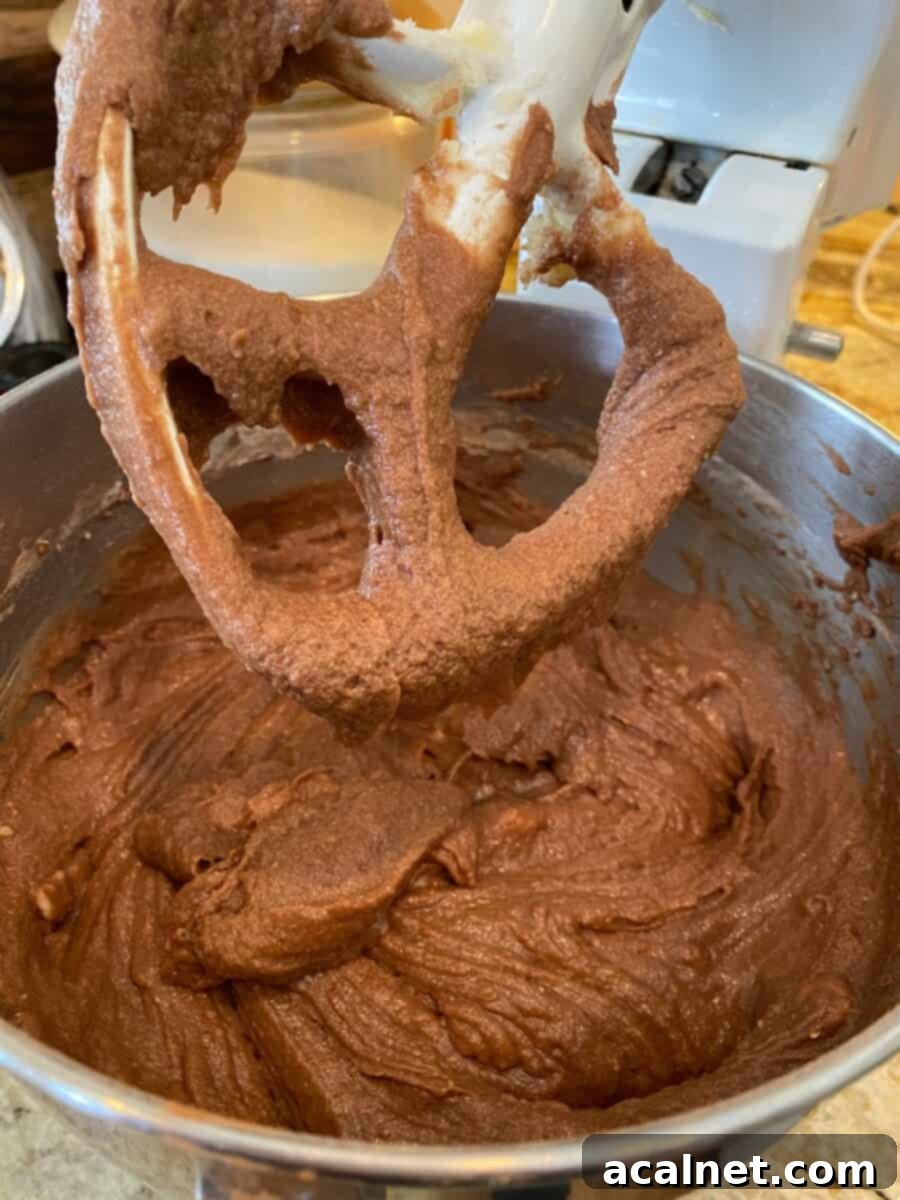 Raw pound cake batter in a mixing bowl.