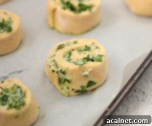 Process Shot: unbaked roll on a baking tray