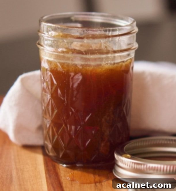 Ultimate Sweet Pancake Topping Guide 13 Grandma’s No Bananas Foster Sauce in a serving bowl.