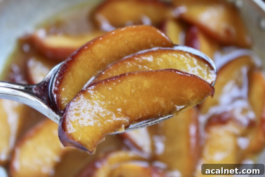 Ultimate Sweet Pancake Topping Guide 9 Buttery maple peach topping in a jar, ready to be served.