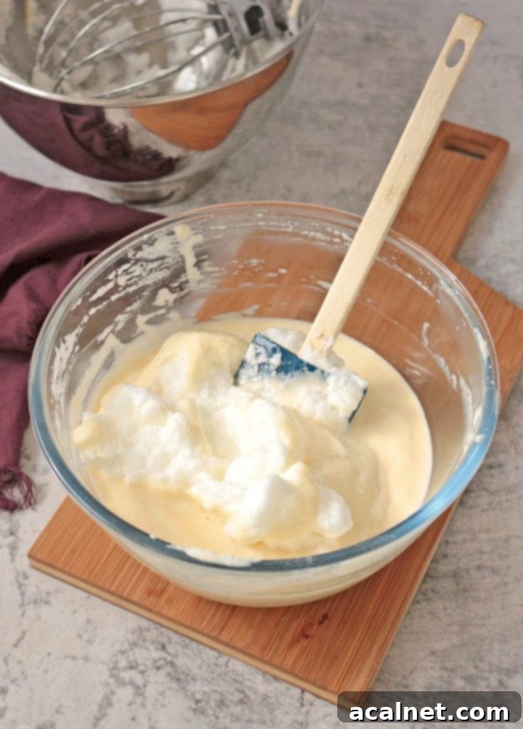 Folding the Egg Whites into the Pancake Batter