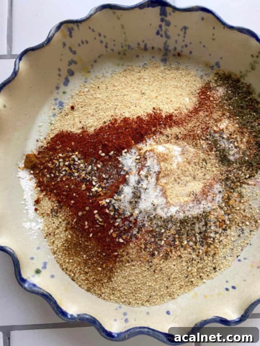 Golden Buttermilk Chicken Tenders 4 The spice ingredients in a shallow dish