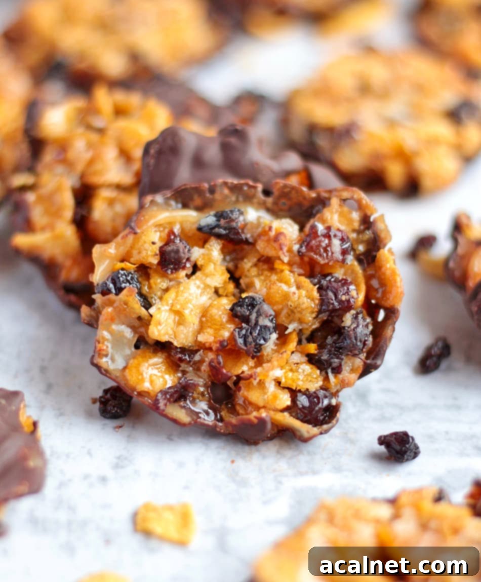 Zoom on a cookie with the dark chocolate coating