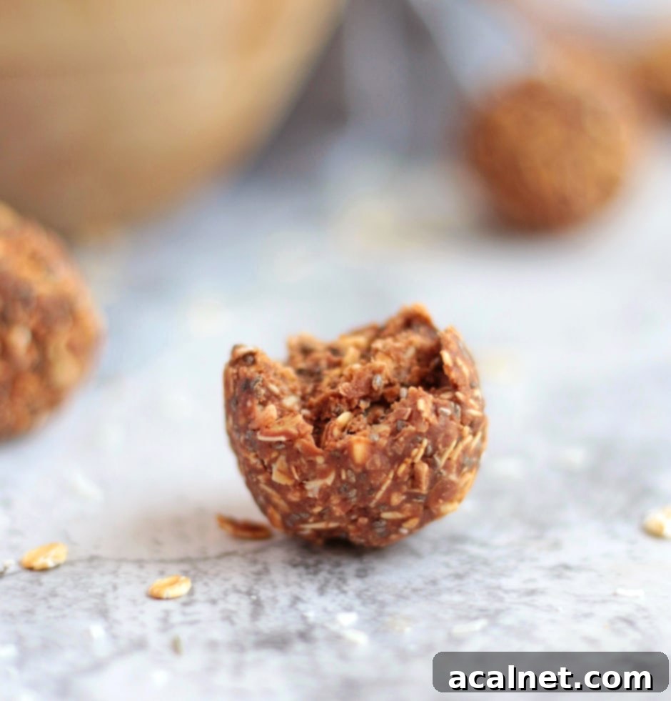 Peanut Butter Ball half bitten